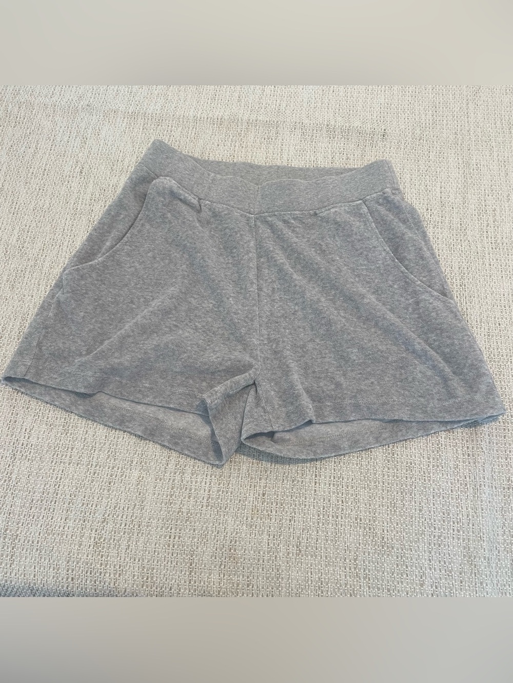 KULE Women’s Gray Terry Shorts Size S Elastic Waist